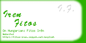 iren fitos business card