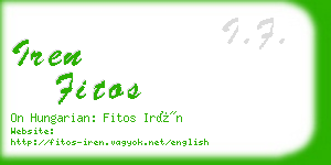 iren fitos business card